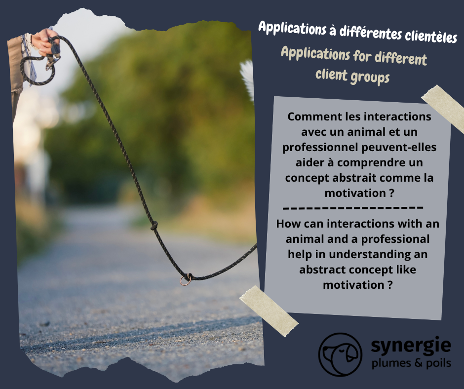 Comment les interactions avec un animal peuvent-elles aider à comprendre un concept abstrait comme la motivation ?